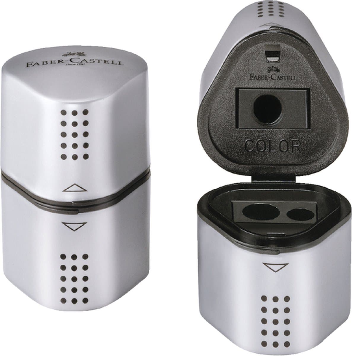 Faber-Castell puntenslijper - Trio Grip 2001 - zilver - kunststof - FC-183800 (EAN: 4005401838005)