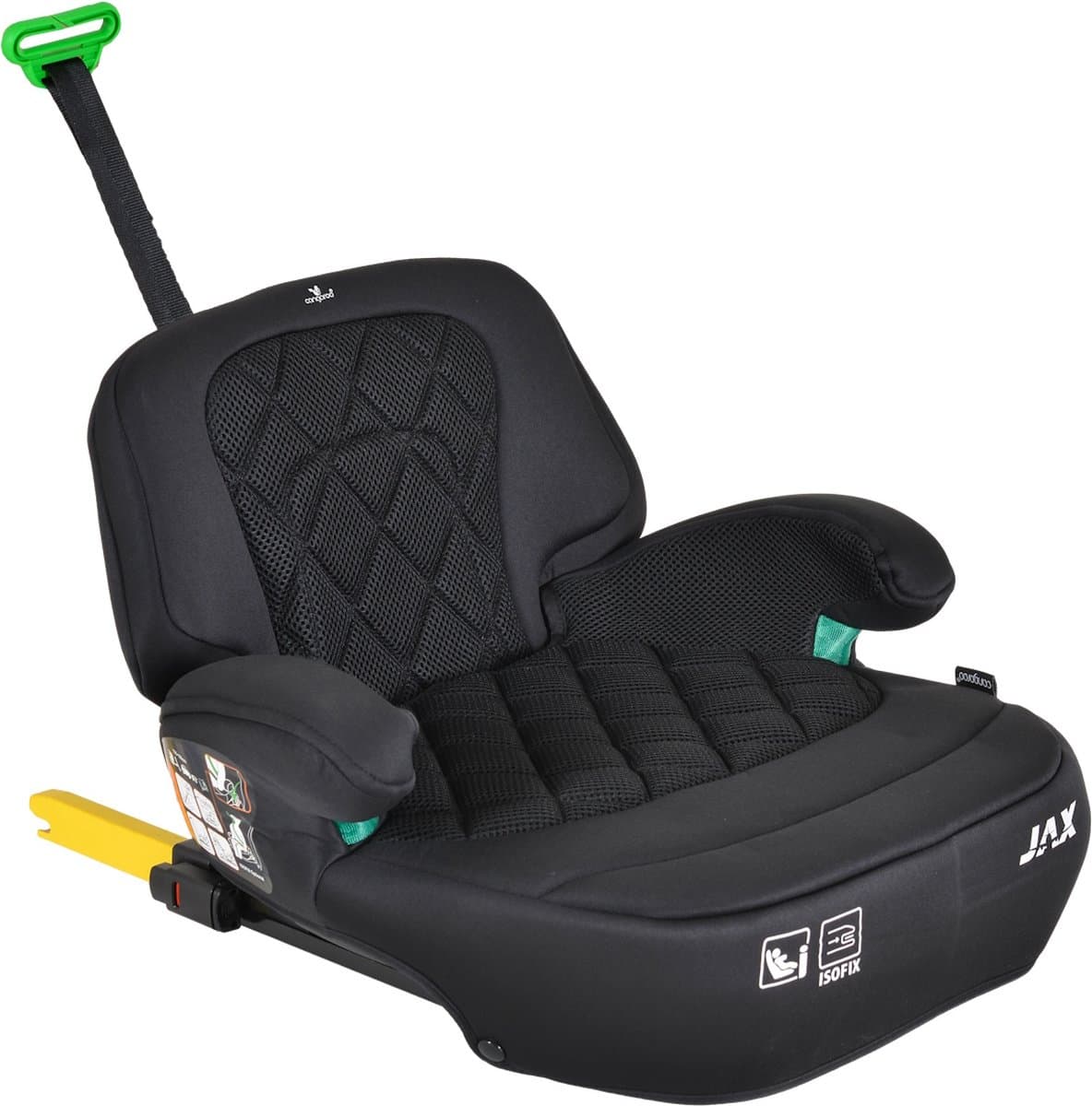 Cangaroo Autozitje Stoelverhoger - Auto Zitverhoger - Jax Black Isofix 125-150 cm i-Size Booster (EAN: 3801005152223)