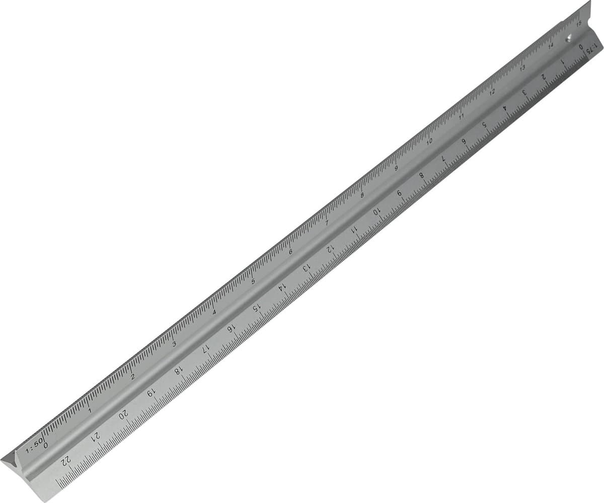 Hofftech Driekantige aluminium schaallat - 6 schaalverdelingen - 300 mm - multifunctioneel en duurzaam (EAN: 8719274343882): Waarom een schaallat