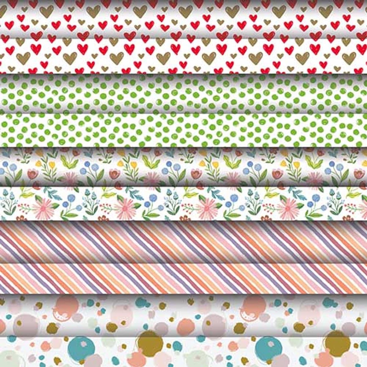 50x Cadeaupapier 3 m x 70 cm Fantasy assorti (EAN: 4002911244036)