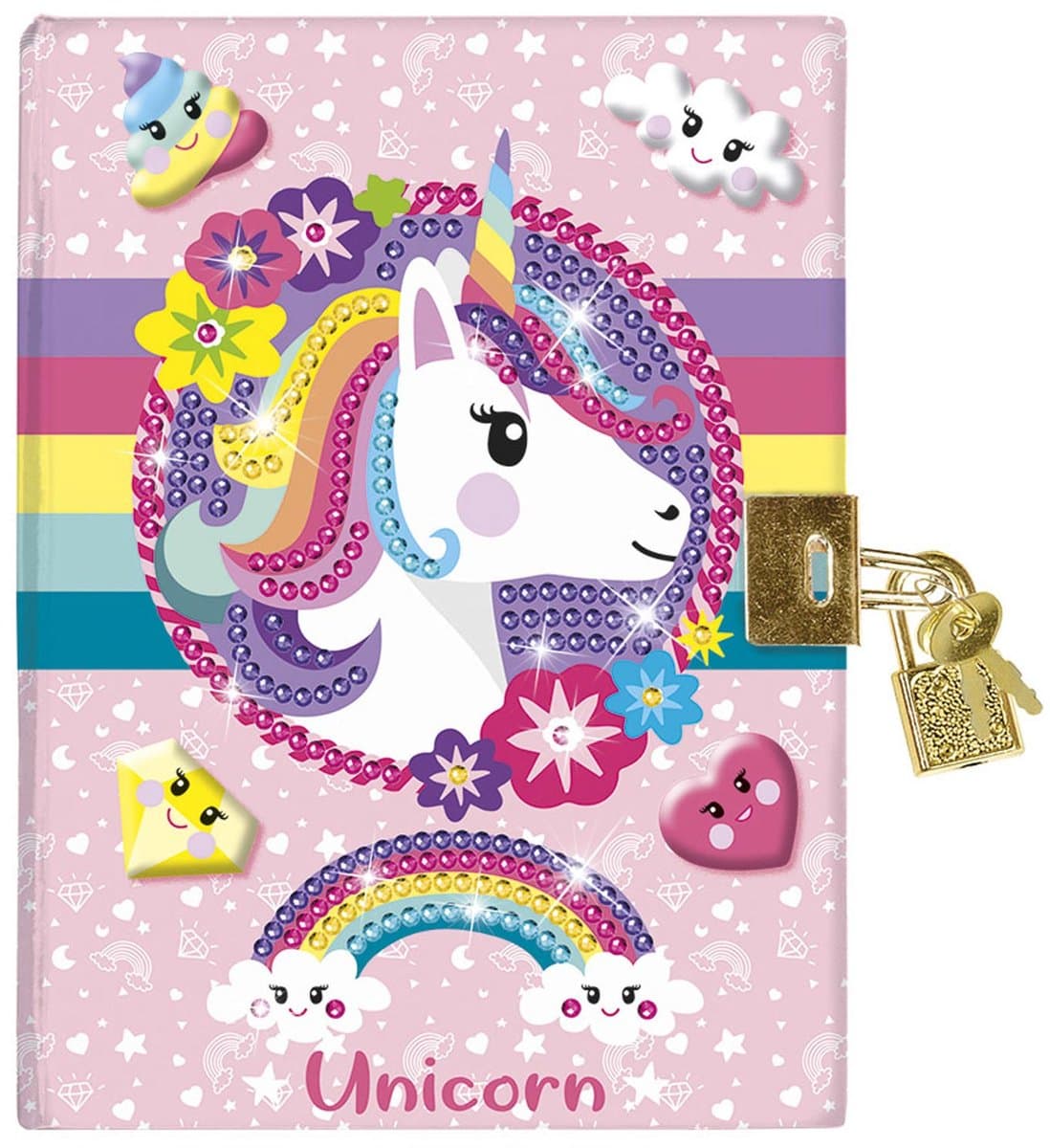 Totum Unicorn geheim dagboek met slot vriendenboek | secret diary diamond painting knutselen | speelgoed meisjes cadeau tip (EAN: 8714274071735)