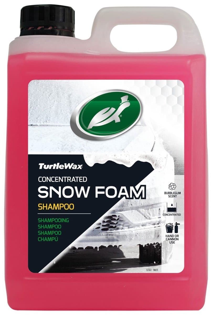 Turtle-Wax – Snow-Foam-Shampoo – Formule met een hoog schuimend vermogen - Reinigt, & beschermt – Geeft glans – Veilig voor alle oppervlakken - pH gebalanceerd - 2,5 Liter (EAN: 5010322531613)