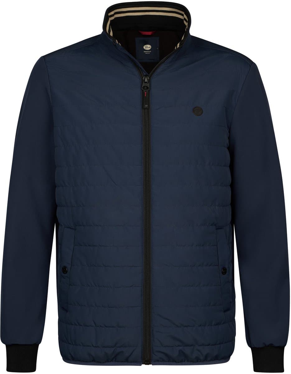 Petrol Industries Gewatteerde Jas Heren - Quilted Jacket Mannen - Baseball Kraag - Ritssluiting Handzakken - Polyester - Casual Herenjas - Blauw - Maat XXXL (EAN: 8721112278478)