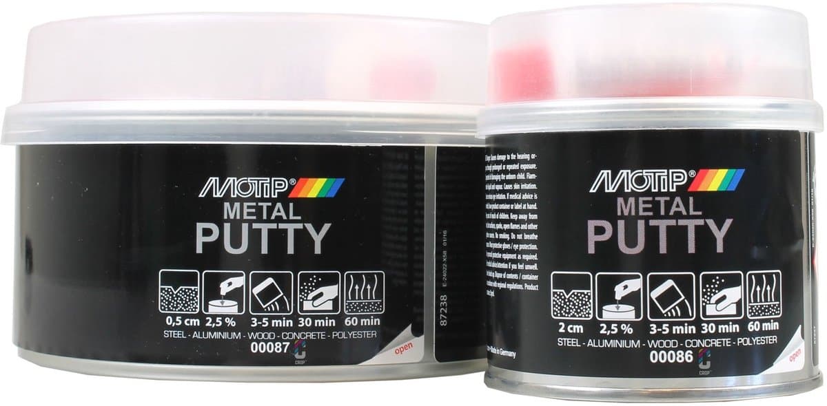 Motip metaal plamuur - 250 gram (EAN: 8711347000869): Eerste indruk Klein maar krachtig