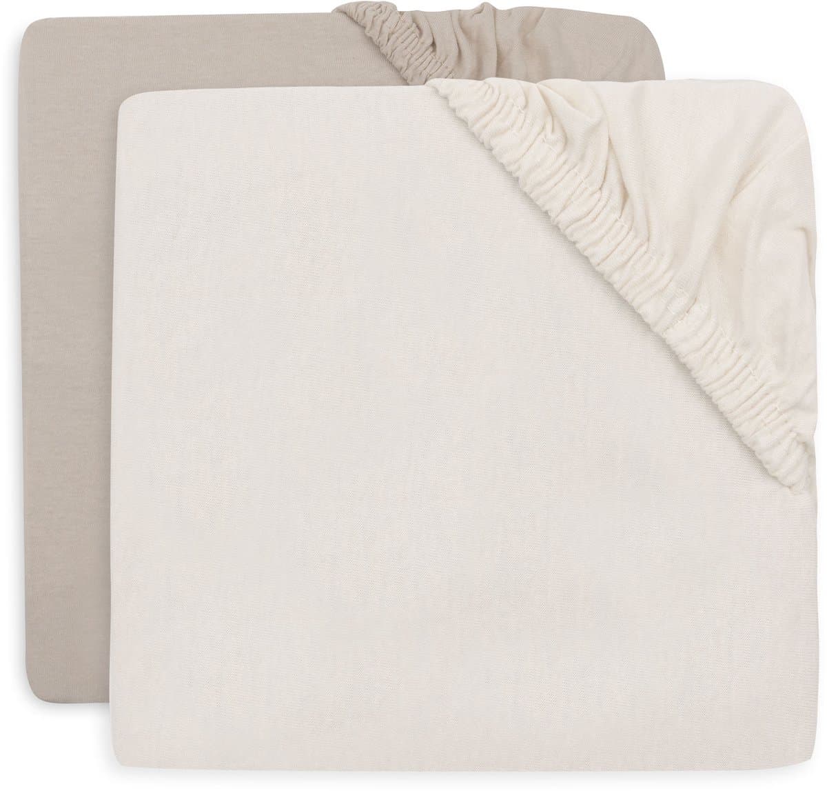 Jollein Hoeslaken Wieg - 40/50x80/90cm - Jersey - Oatmeal/Sand (EAN: 8717329404014)