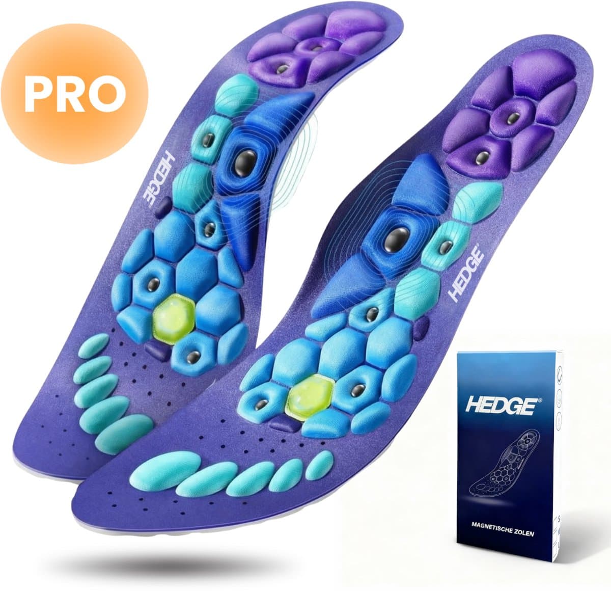 Hedge® Magnetische Inlegzolen - Acupressuur Schoenzolen - Magnetische Zolen - Inlegzolen Werkschoen - Orthopedische Inlegzolen - Voetmassage Zooltjes - Inlegzooltjes - Zolen voor Voet, Enkel en Rugpijn - Maat M (41-43) (EAN: 8721398519029): Wat ma...