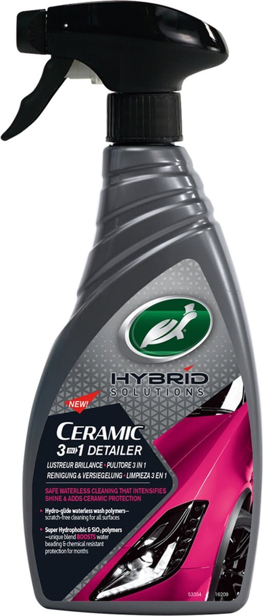 Turtle Wax HS Ceramic 3in1 Detailer - Veilige waterloze reiniging – Om lak te onderhouden - Intensiveert glans - Routinematig gebruiken - 500ml (EAN: 5010322533549): 🎉 Eerste indruk “Makkelijk aan te brengen”