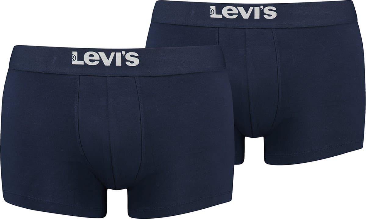 Levi's Solid Basic heren boxershort ondergoed van biologisch katoen in een verpakking van 2 stuks (EAN: 8720245438308): Het Pakketje - Begint met 2, Eindigt met 1 100% Waarom