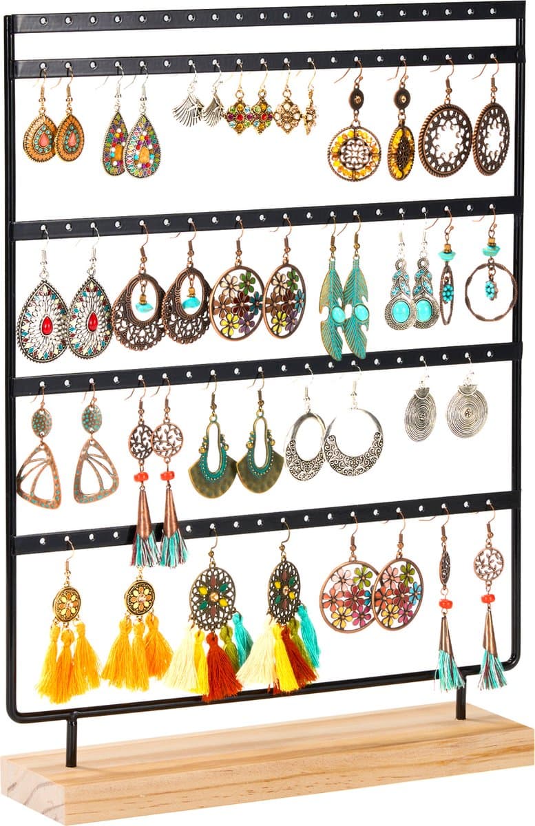 YONO Oorbellenrekje - Sieradenrekje - Oorbellen Organizer - Sieradenhouder - Opbergen - 100 gaatjes - Zwart (EAN: 8720595021519): Waarom ik eerst twijfelde aan dit rekje