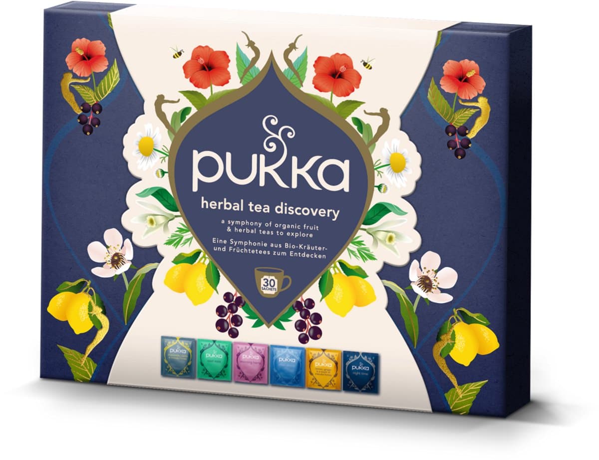 Pukka Tea Discovery Box - 30 Theezakjes - Biologische Kruidenthee - 5 x 6 Zakjes - Giftset - Theedoos - Thee Geschenkdoos (EAN: 5063270119464)