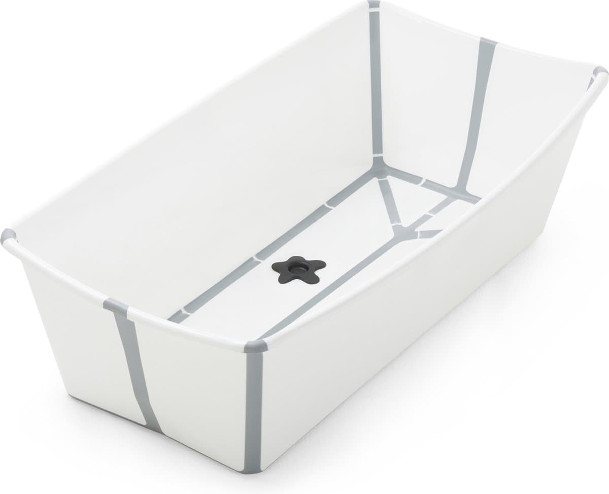 Stokke Flexi Bath X-Large, Wit - Ruim opvouwbaar babybadje - Lichtgewicht en gemakkelijk op te bergen - Handig voorthuis of op reis - Geschikt voor kinderen van 0-6 jaar (EAN: 7040355359012)