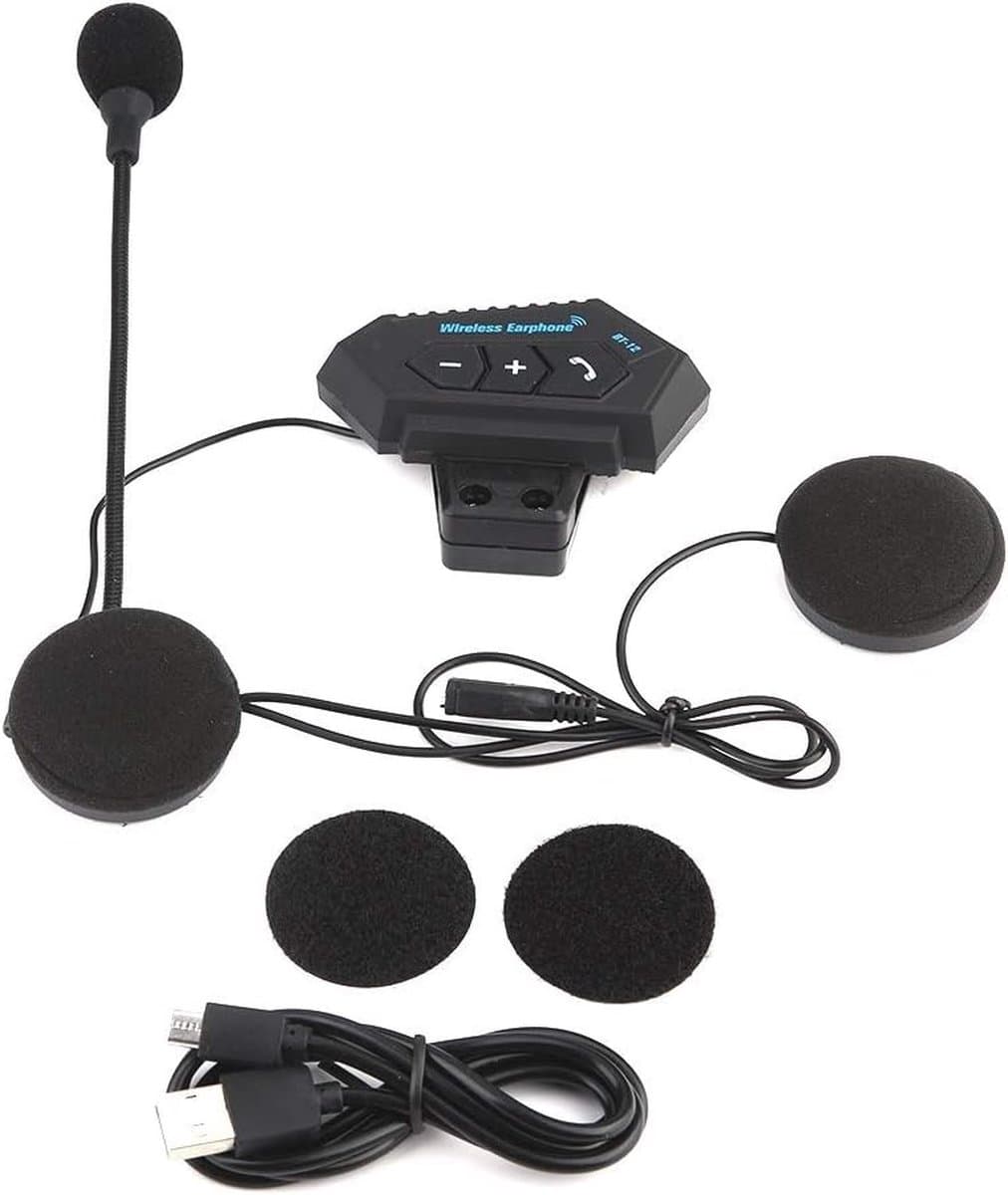 Bluetooth headset voor motorhelm - handsfree hoofdtelefoon met hoge geluidskwaliteit (EAN: 6152508914946)