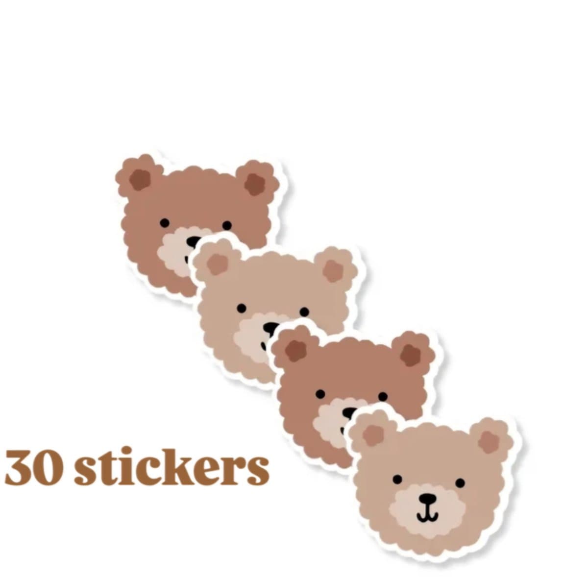30x Sticker Little Bears - beren - Sluitsticker (EAN: 6151803731784)