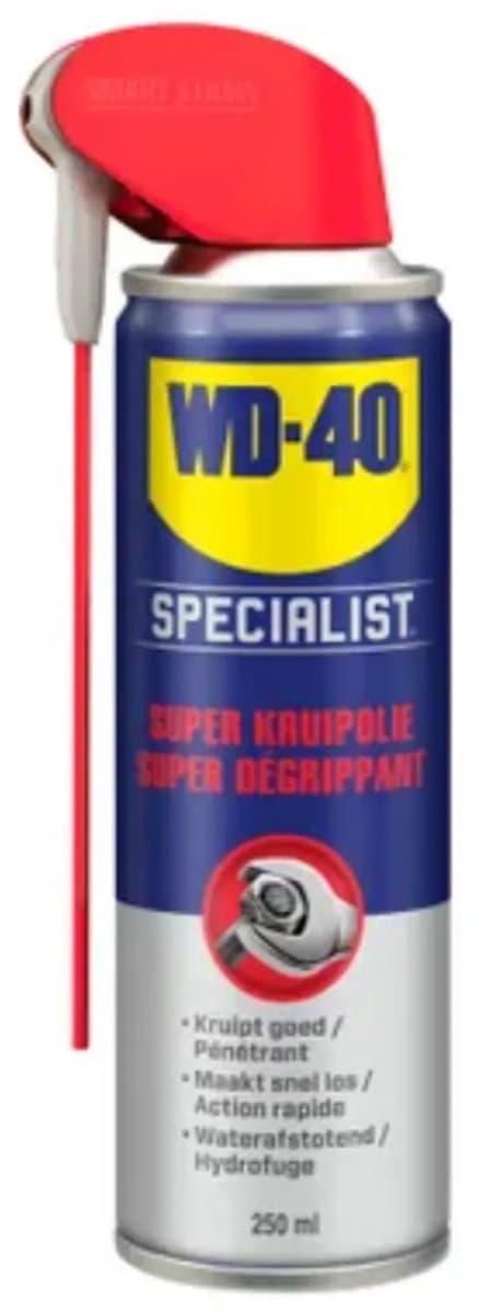 WD-40® Super Kruipolie - Voor gecorrodeerde of verroeste onderdelen - Dringt snel door - Waterbestendig - Voorkomt roest en corrosie - Smart straw -250ml (EAN: 5032227317093): Wat is WD-40 Super Kruipolie eigenlijk