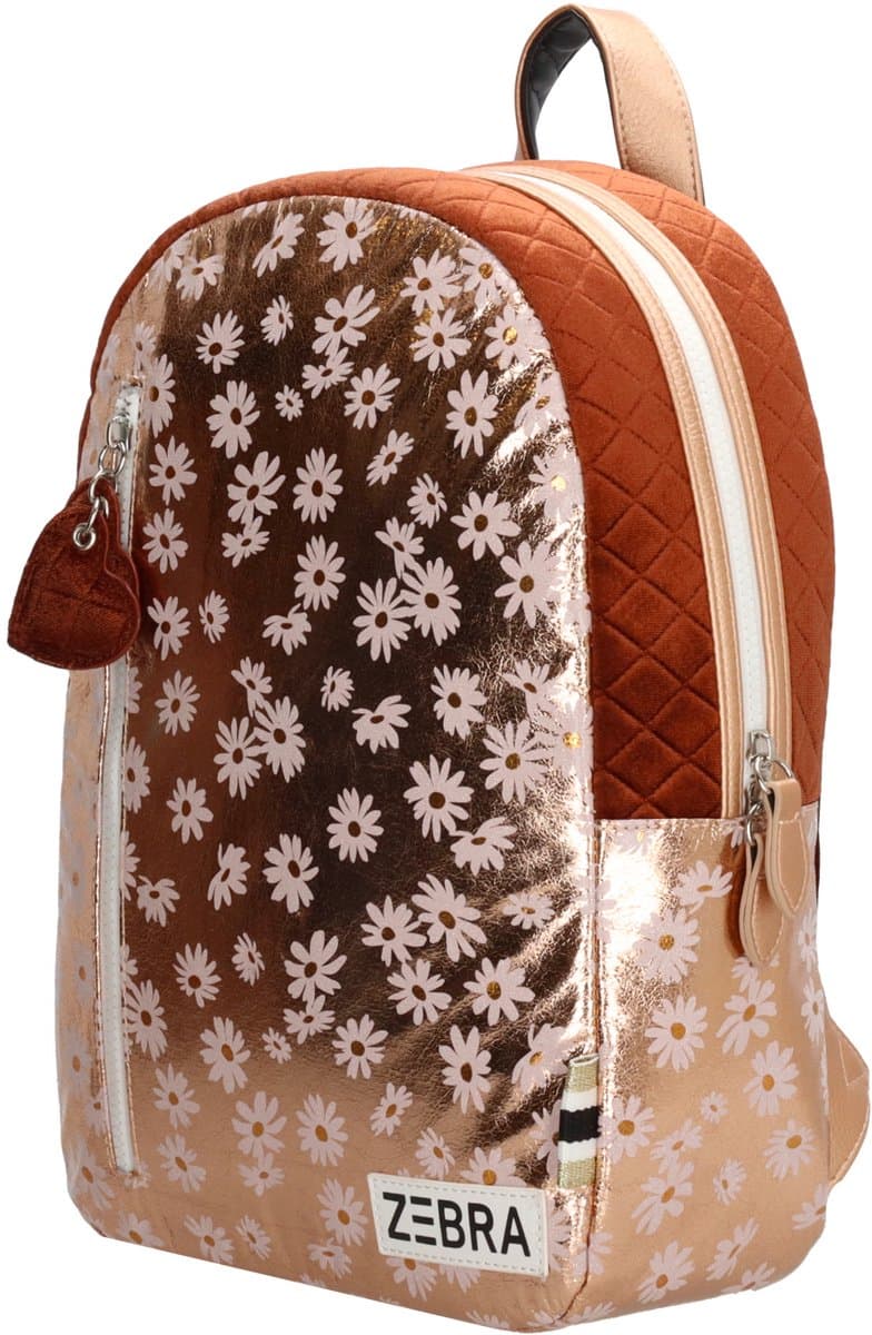 Zebra Trends Girls Rugzak - Metallic - Bloemen - Schooltas - Boekentas - Meisjes Rugtas - Roze (EAN: 7111309713119)