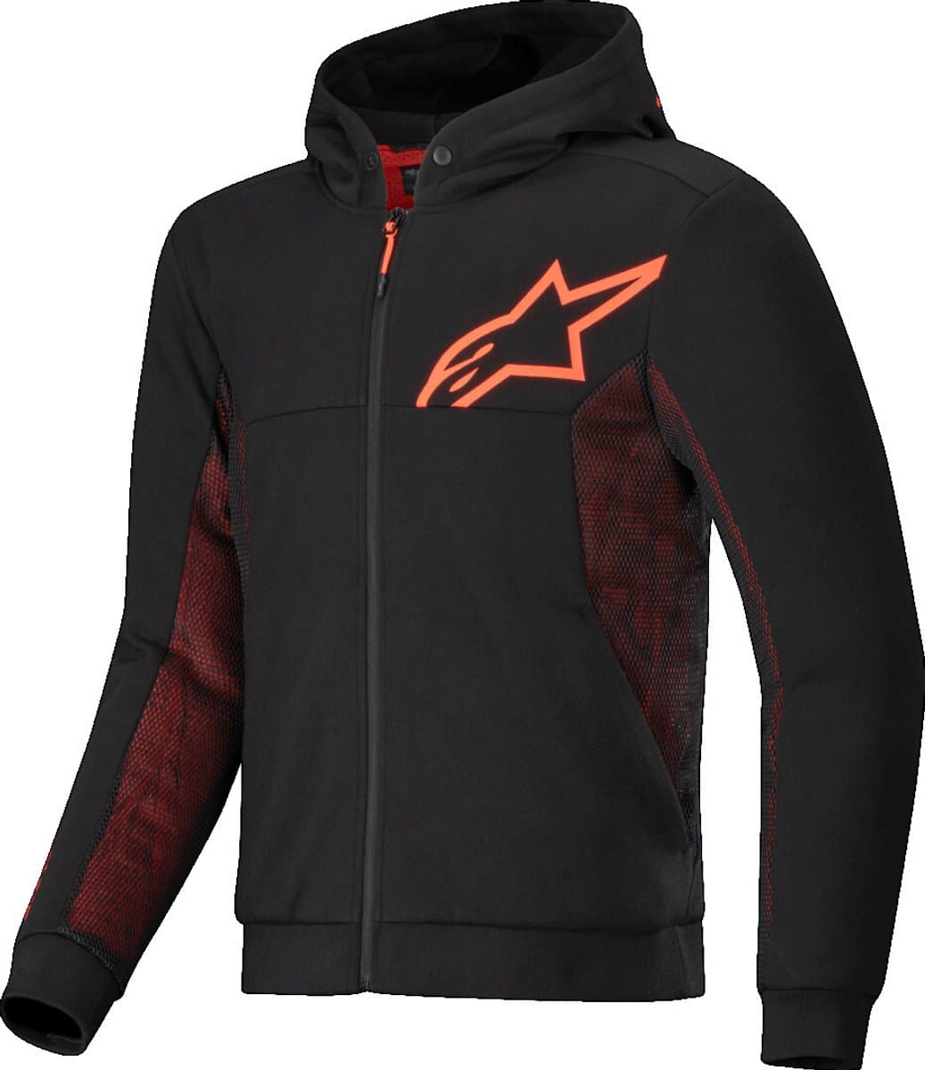 Alpinestars Chrome Air Sport Hoodie Zwart Rood Fluo - Maat S - Jas (EAN: 8059347545202): 🌈 Wat is er zo bijzonder aan deze Hoodie