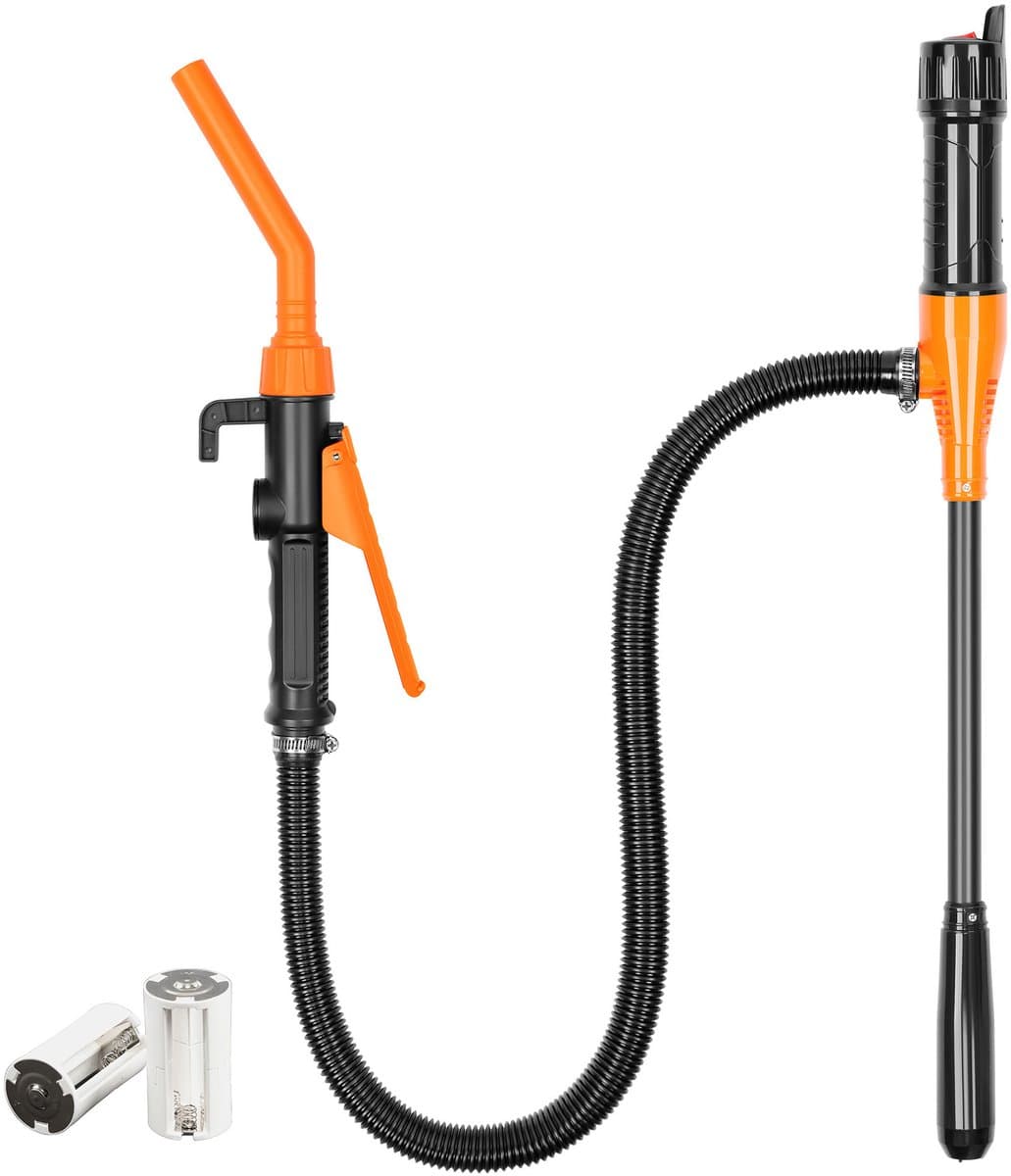 Draagbare batterijpomp, verbeterde op batterijen werkende elektrische hevelpomp, waterpomp, eenvoudig te gebruiken handbrandstofpomp, draagbare batterijpomp voor het overbrengen van gas, brandstof, diesel en water (1 stuk) (EAN: 6444784059092): 🎯 ...