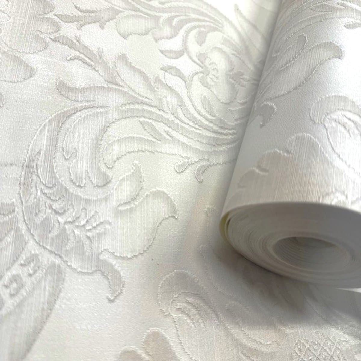 barok behang wit creme 3D effect klassieke ornamenten glim 515015 (EAN: 4000441515015): Klassiek, maar dan van nu ✨