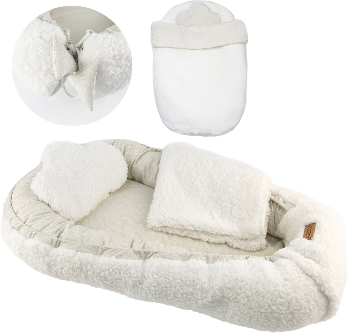 Gatson Babynestje - Verstelbaar - Dubbelzijdig Teddy Fleece & Biokatoen - Wasbaar - Met Kussentje & Dekentje - Baby Nestje - Babyshower (EAN: 8721161667193): Waarom iedereen erover praat