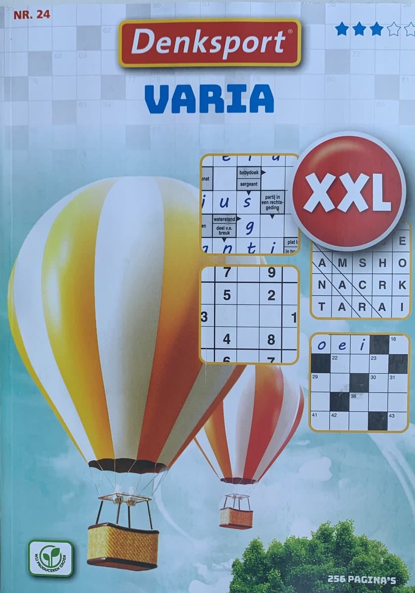 Denksport XXL Vakantieboek - Puzzelboek - Varia puzzels - En vele andere puzzels - Extra dik! Varia puzzelboek - Woordzoeker - Blokletter - Sudoku - Kruiswoord (EAN: 8710835859132)