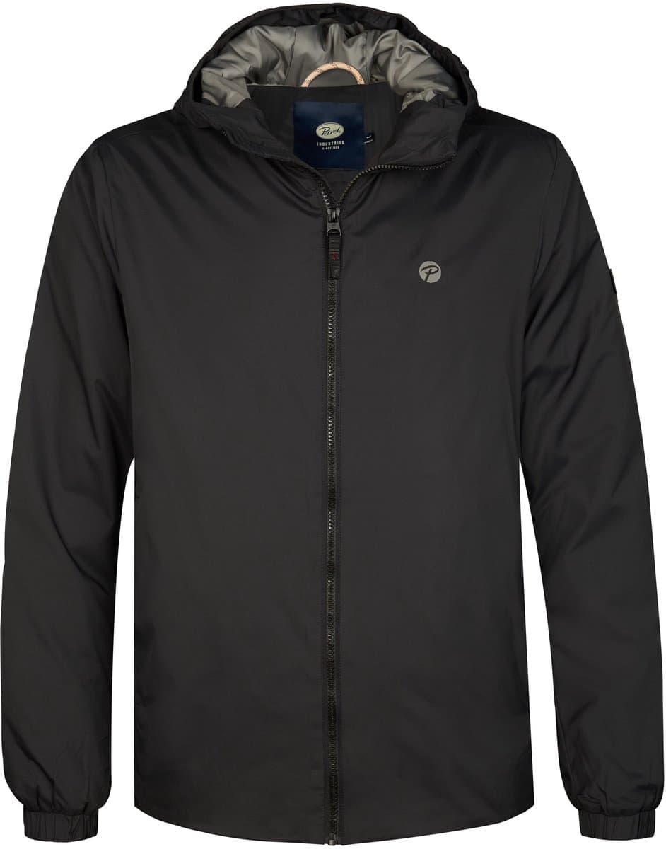 Petrol Industries Gewatteerde Jas Heren - Regular Fit - Mannen Zomerjas met Capuchon - 100% Gerecycled Polyester - Casual Herenjas - Zwart - Maat L (EAN: 8721112282048)