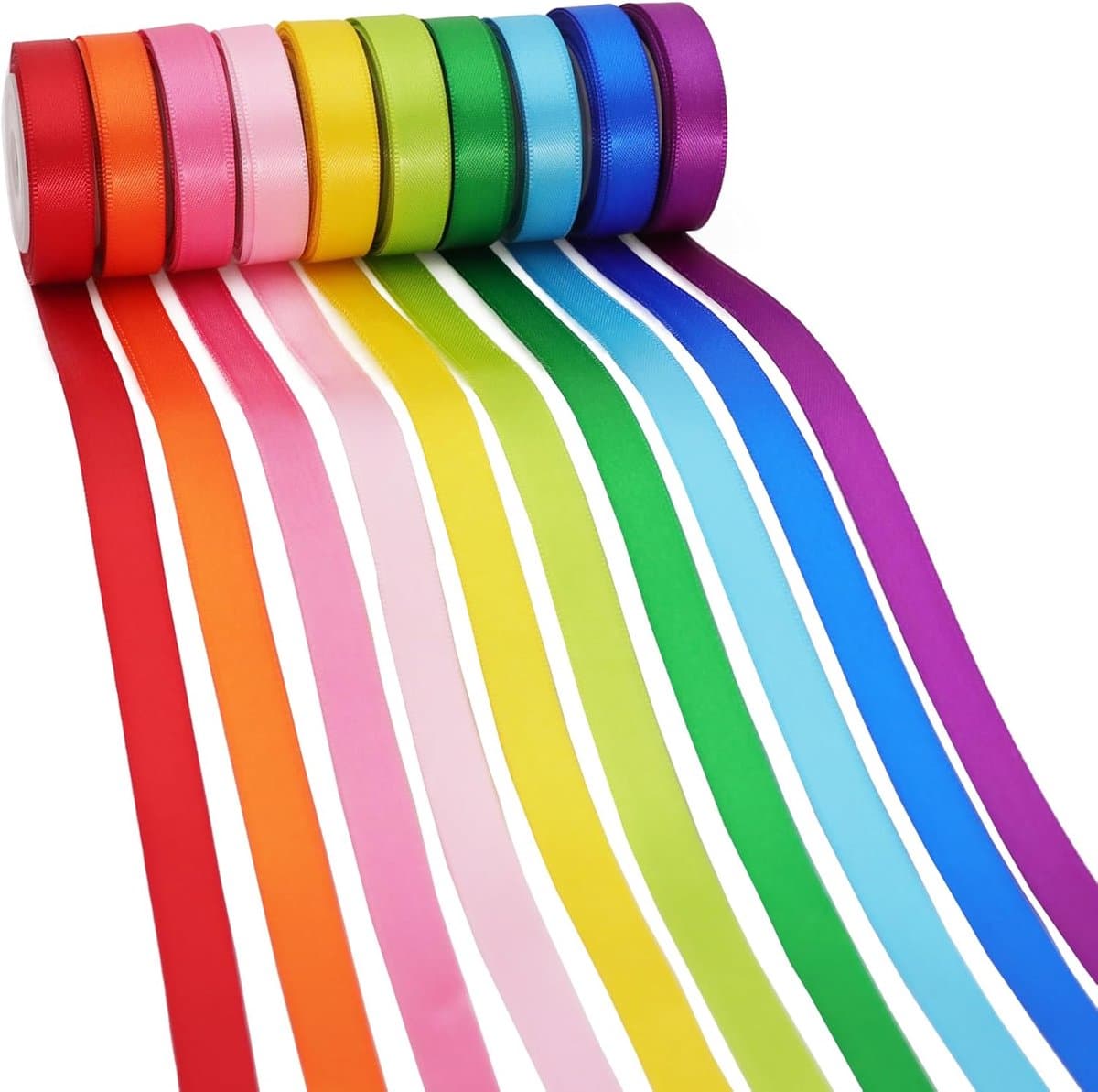 Satijn Lint - 10 stuks -1cm breed - Lintjes - Polyester - Cadeaulint - Inpaklint - Lintje - Cadeauverpakking - Voor Knutselen, Cadeaus, Decoratie - 5 Meter Lang Per deel (EAN: 9436263382248): Waarom satijn lint