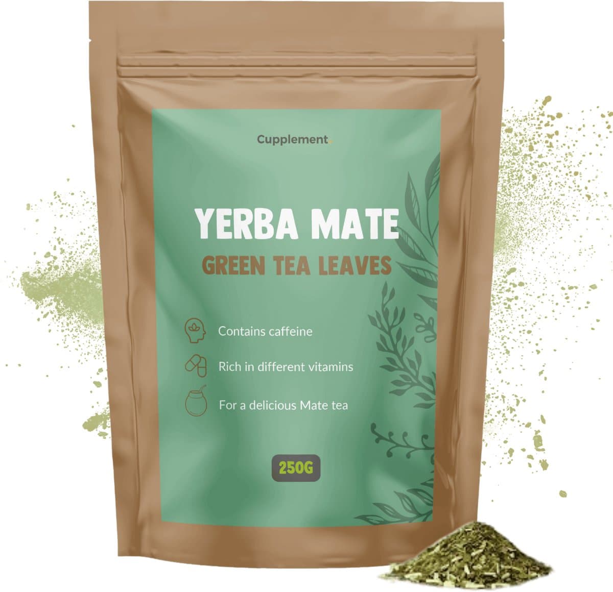 Cupplement Yerba Mate Thee 250 Gram - Zuid Amerikaans - Traditioneel - Ongerookt - Set - Mok - Geen Bio, 1KG, 500GR Of BIO - Maté NL-BIO-01 (EAN: 8720938071249): Een traditionele thee met een twist
