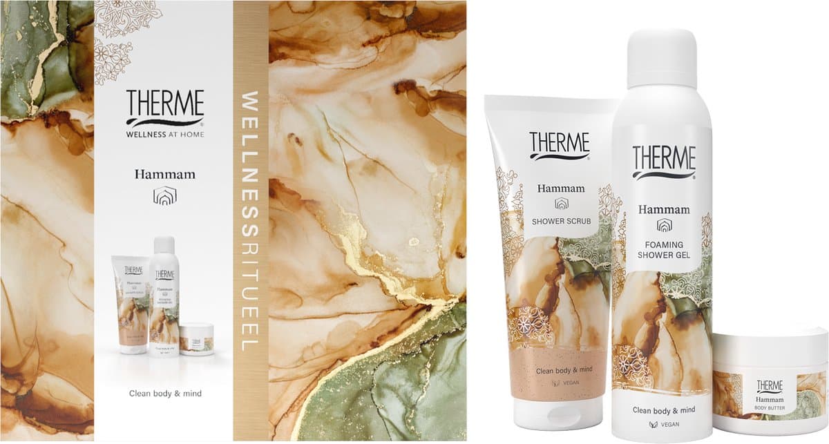 THERME Hammam Wellness Treatment Gift Set - Shower Scrub/Body Butter/Foaming Shower Gel - geschenkset (EAN: 8714319264559)