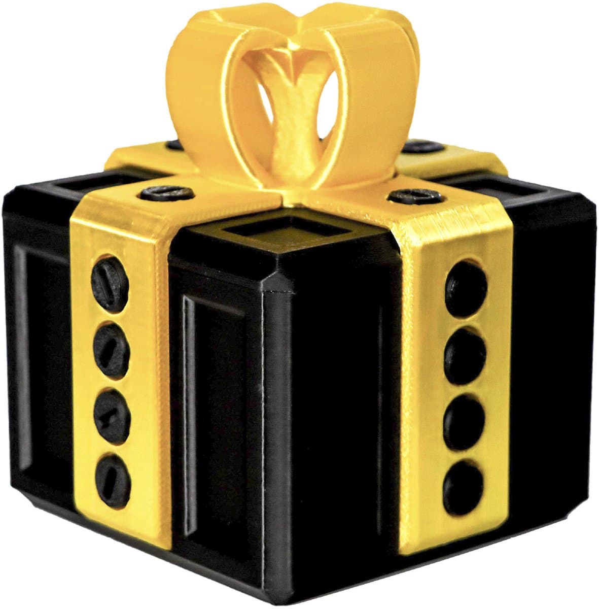 Geschenkdoos - cadeaudoos - prank - cadeauverpakking doosje - grappen doos - prank box - met schroeven - Met 20 schroeven - 3D-geprinte echt irritante geschenkdozen - 6*6cm - Grappige Fidget Dozen - Zwart (EAN: 9318528210261)