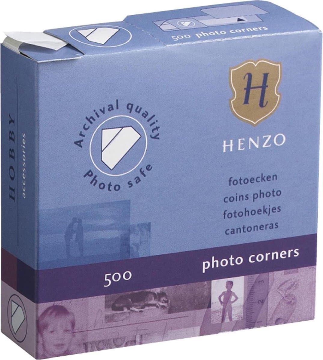 Fotoplakkers - Henzo - Fotohoekjes - 500 stuks - Wit (EAN: 8711229183093)