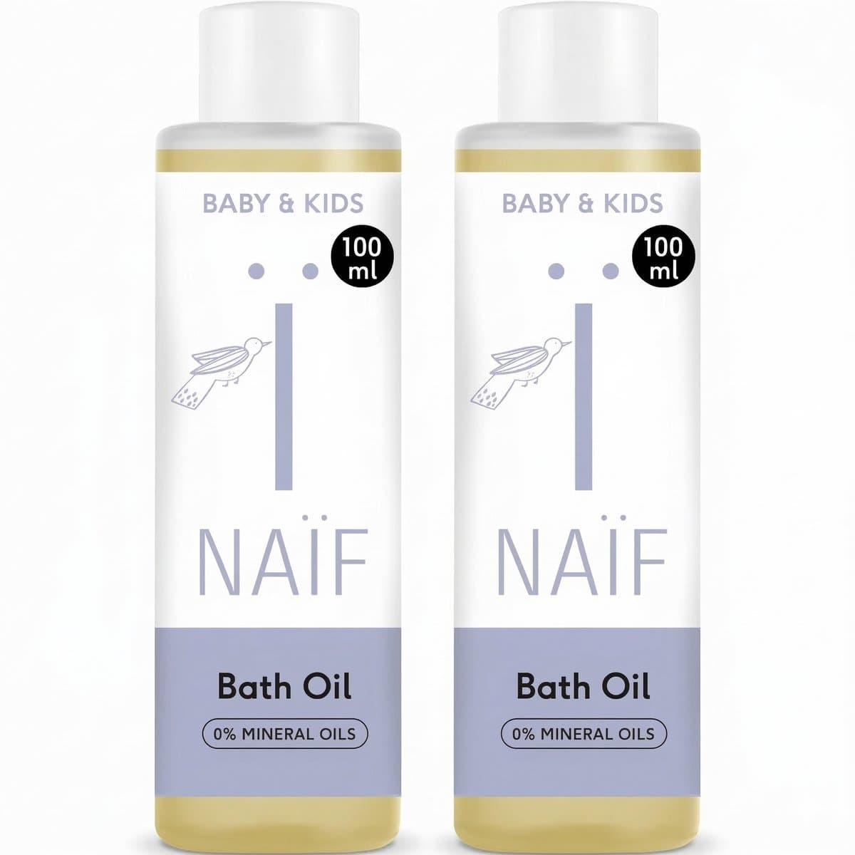 Naïf Badolie Voordeelset - Baby's & Kind - Natuurlijke Ingrediënten - Hydraterend - Verzachtend - 2x100ml (EAN: 8720938341861): De prachtige eigenschappen van de badolie
