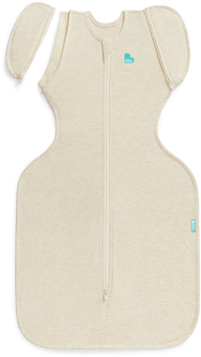 Love to Dream™ Babyslaapzak Swaddle Up™ - Inbakeren afbouwen - Baby 3-6 maanden - 6-8.5 kg - All Season - Oatmeal (EAN: 9343443211420): Even over die ‘zachte overgang’