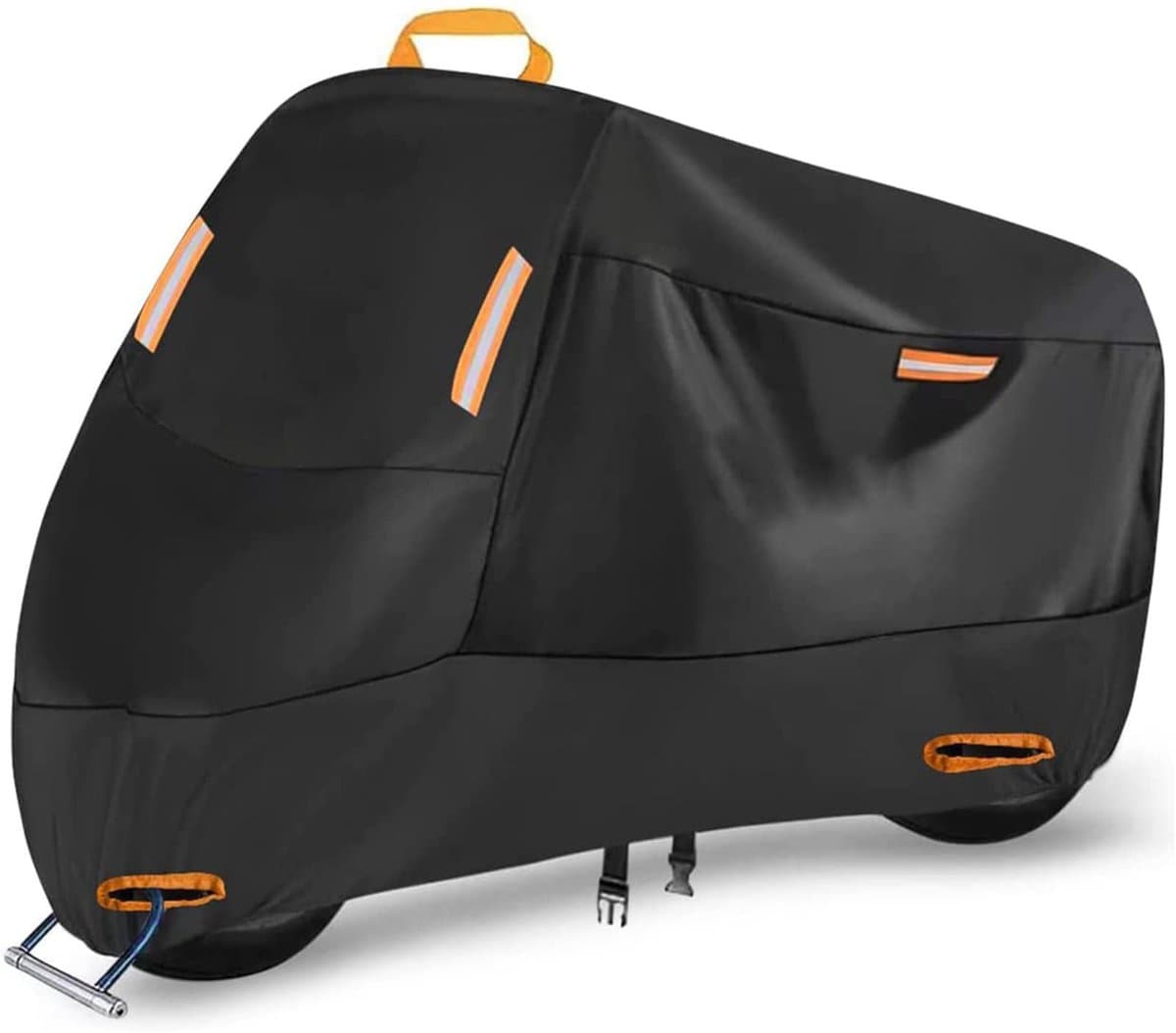 Waterdichte motorhoes - 230*95*125cm - Buiten motorhoes - Waterdichte motorhoes - Motorhoes - Binnen- en buitengebruik - Universele motorhoes - 210D Oxford-stof - XL - Zwart (EAN: 8015817198231)