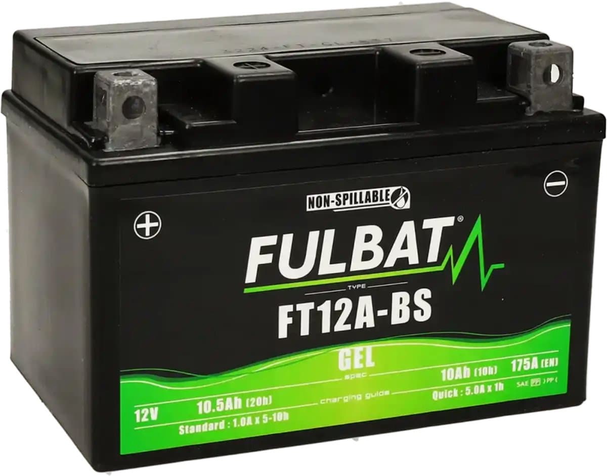 Fulbat YT12A-BS Scooter Accu 12V 10Ah – Gel Accu | Onderhoudsvrij & Gebruiksklaar (EAN: 3564095506795)