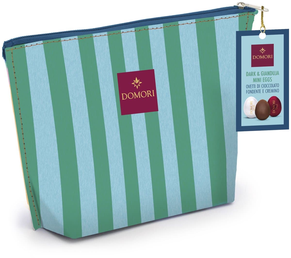 Domori - Cabana Collection Luxe Chocolade Paasei – Assorted Dark & Gianduia Chocolate Eggs – Premium Gift Set – Groen en lichtblauwe etui - meeneem verpakking voor onderweg (EAN: 8026861056118): Waarom dit paasei zo’n buzz krijgt