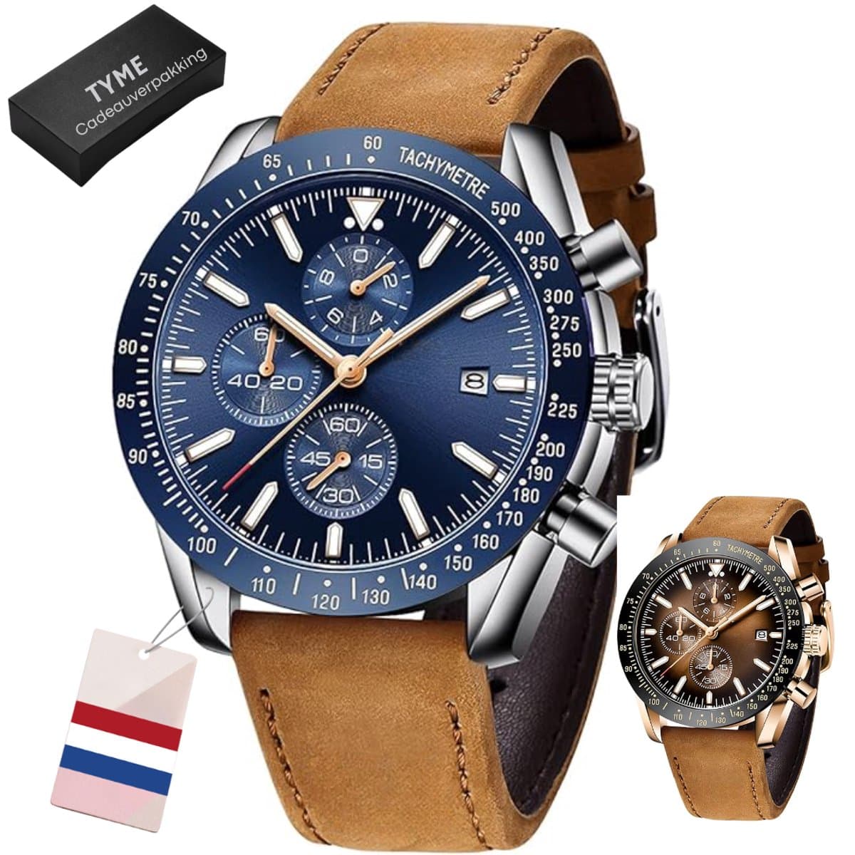 Tyme Florence Heren Horloge - 45mm Blauw/Bruin - Horloges voor Mannen - Polshorloge - Uurwerk - met Cadeauverpakking (EAN: 8721008673165): Waarom een horloge in je DIY‑arsenaal