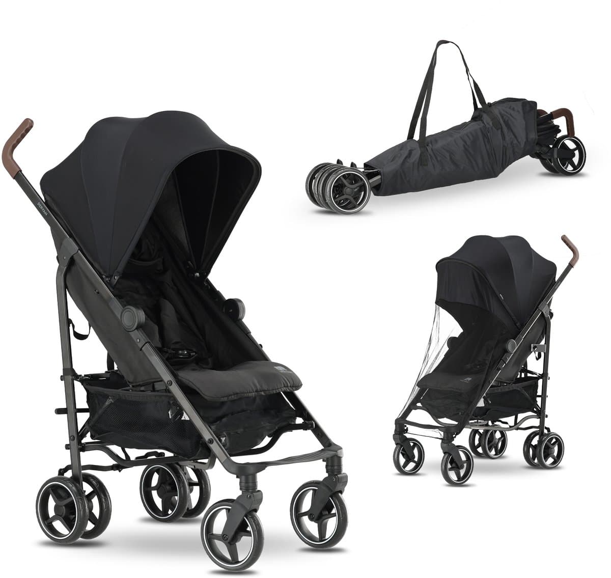 Deryan Bobbie Paraplu Buggy - Met Draagtas - Verstelbaar - Zwart (EAN: 8721249883941): Waarom een paraplu‑buggy nodig is