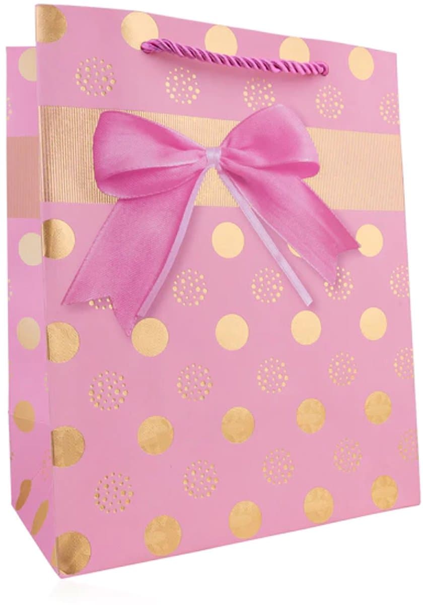 Cadeautas L - Luxe A4 Geschenktas met Stippen - Cadeauzak - Geschenkzak - 26cmx10cmx32cm - Gratis Verzonden (EAN: 6154146650644): Wat maakt deze tas zo bijzonder