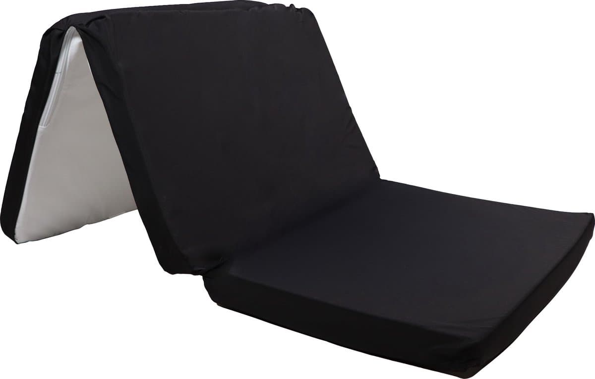 MamaLoes Opvouwbaar Matras in Tas - Geschikt voor Campingbedje / Reisbedje - Vouwmatras - Inklapbaar - Mara Zwart 60 x 120 cm (EAN: 8721003403699)