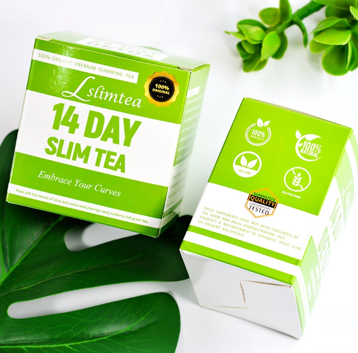 SlimTea 14 Dagen Detox Thee – Embrace Your Curves – Natuurlijk Afslanken & Detoxen – 100% Biologisch – Onderdrukt Honger & Stimuleert Vetverbranding (EAN: 8720892432995)