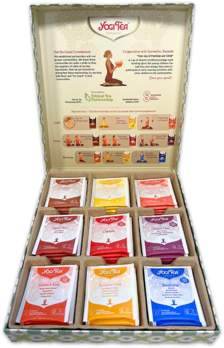 Yogi Tea Yoga Selection Cadeauset - 45 Biologische Theezakjes in 9 Verschillende Smaken, 100% biologische kruidenthee - Gift Box Bio 2023 (EAN: 4012824723498): Waarom ik dit setje habe uitgekozen