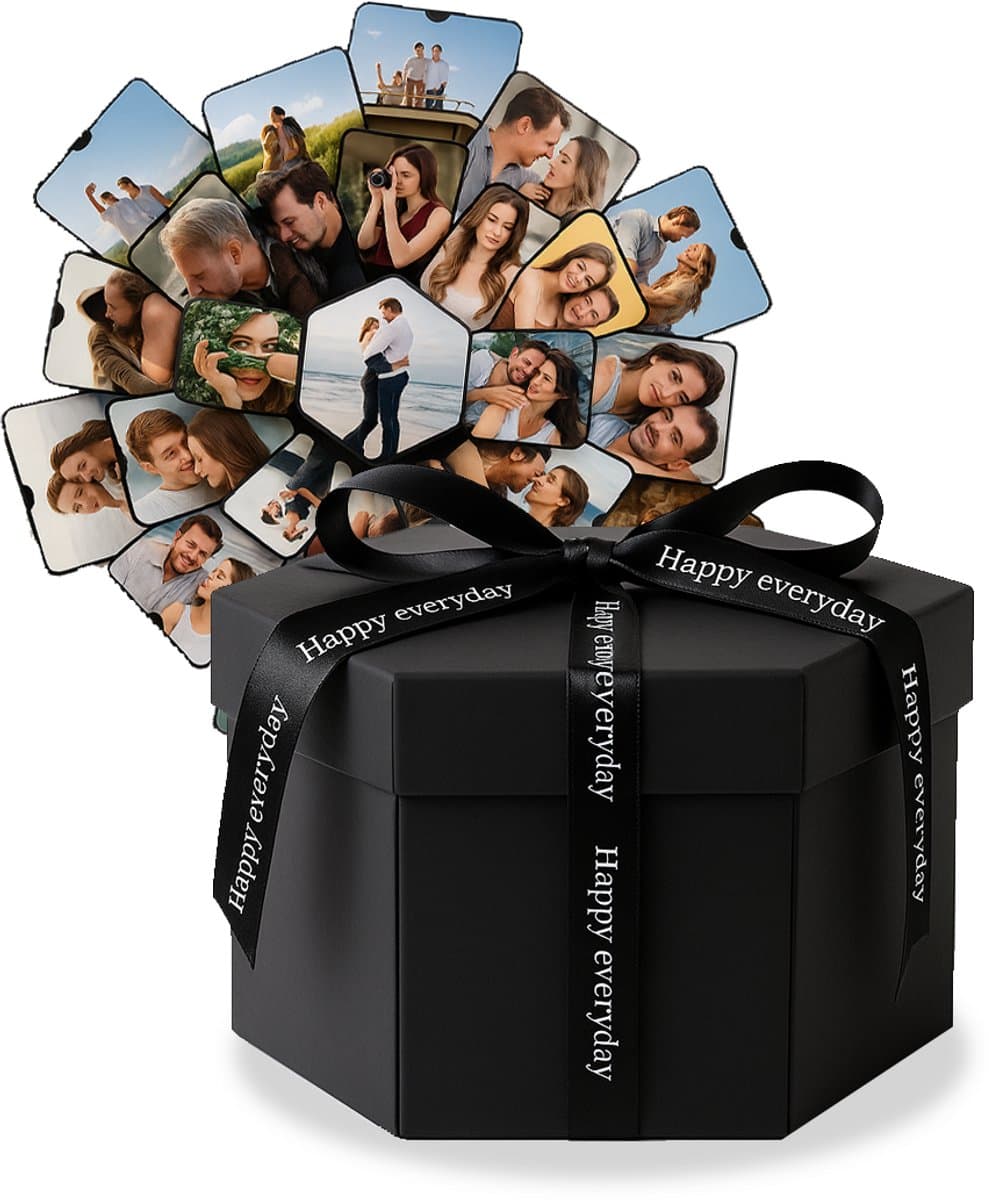Innovaland - Explosion Box - Foto Box - Fotoalbum - Fotoboek - Mistery Box - Album - Explosie box - Knutselen - Fotobox - Opbergdoos - Unieke geschenkdoos (EAN: 8721161209676)