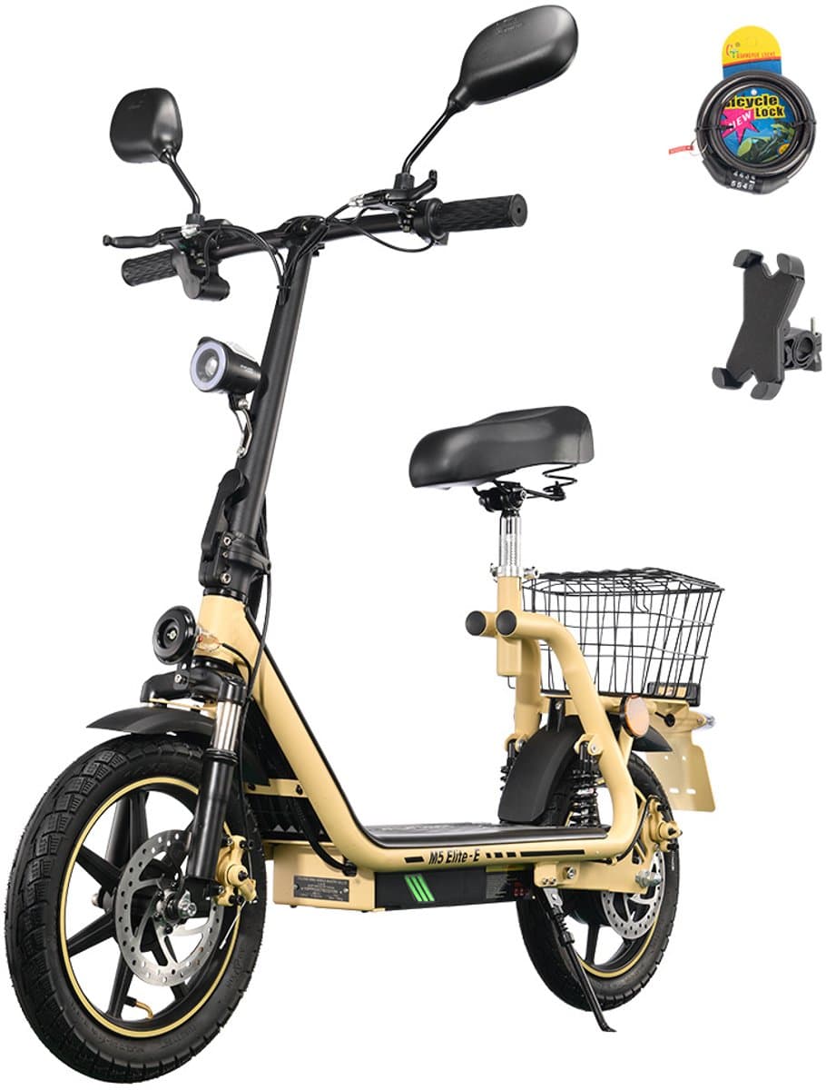 Twofish M5 Elite-E Elektrische Scooter/Brommer - 500W Motor - 48V13Ah Batterij - Max Snelheid 40km/h - Max Bereik 30km - EEC Gecertificeerd (EAN: 9331582040490): 1. Ontwerp en bouwkwaliteit alles in één