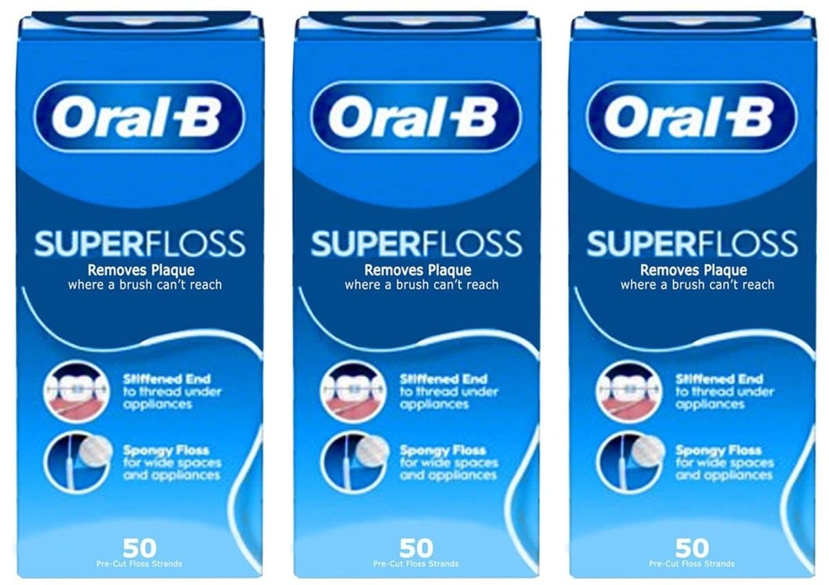 Oral-B Superfloss - 3 x 50 stuks - Flosdraad - Voordeelverpakking: Mijn nieuwe ontdekking Oral-B Superfloss
