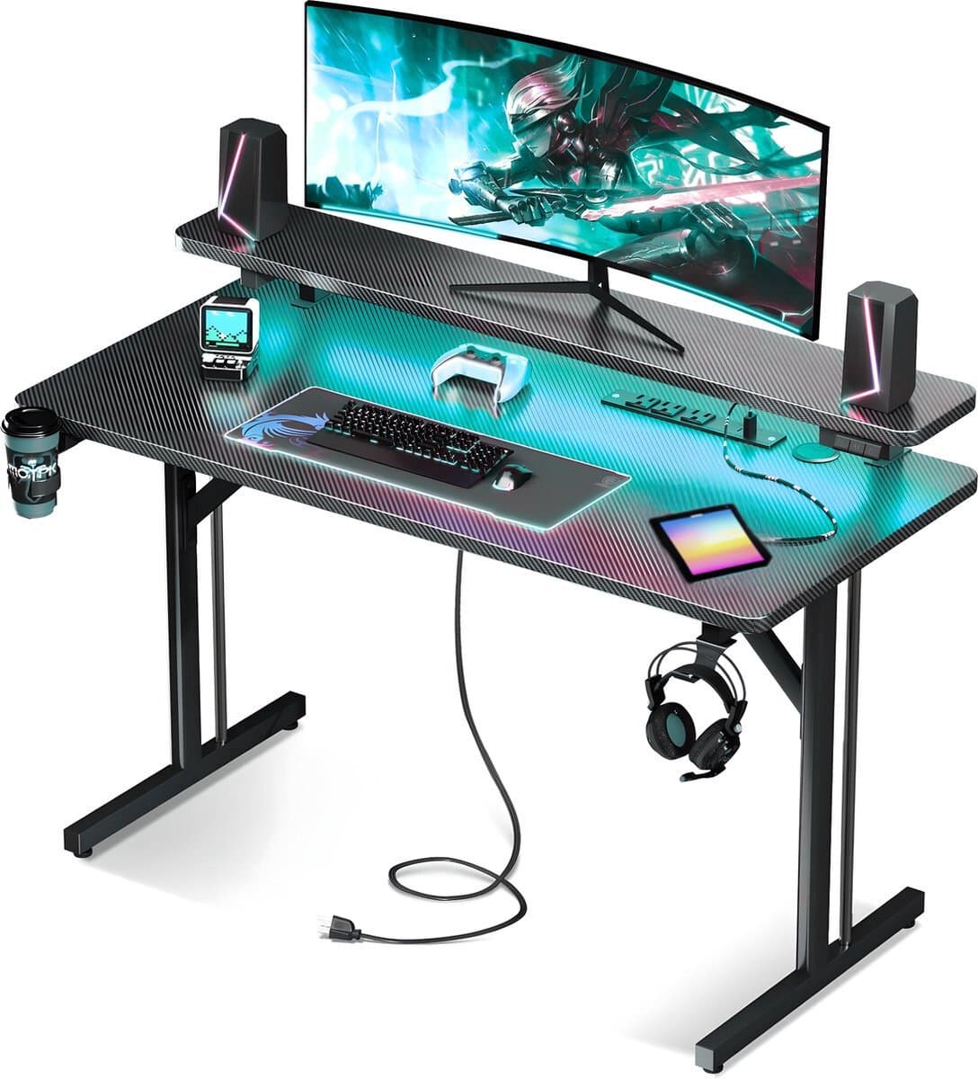Five Stars® Game Bureau - 100x50x75 cm - Game Bureau met LED verlichting - Zwart Carbon - Gaming Desk - Computertafel - RGB LED Verlichting (EAN: 8720892513816): Waarom dit bureau zo populair is
