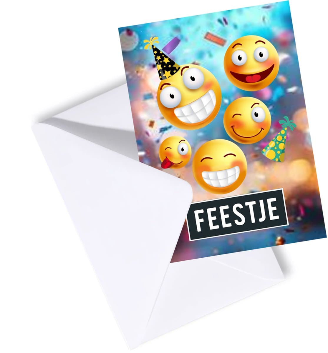 Uitnodiging kinderfeestje - Uitnodiging feestje Jongen Meisje - Uitnodigingskaarten set 8 stuks met enveloppen - Gratis Verzonden (EAN: 8720813736683)