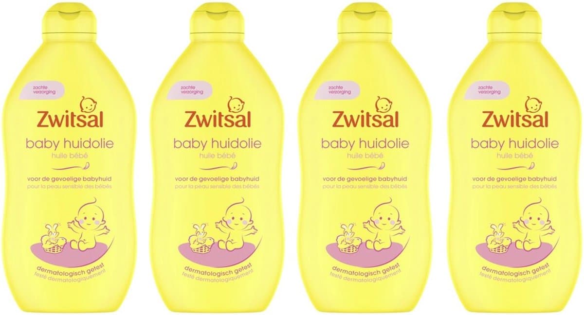 Zwitsal Baby Huidolie 4 x 400 ml Voordeelverpakking (EAN: 8719738012231)
