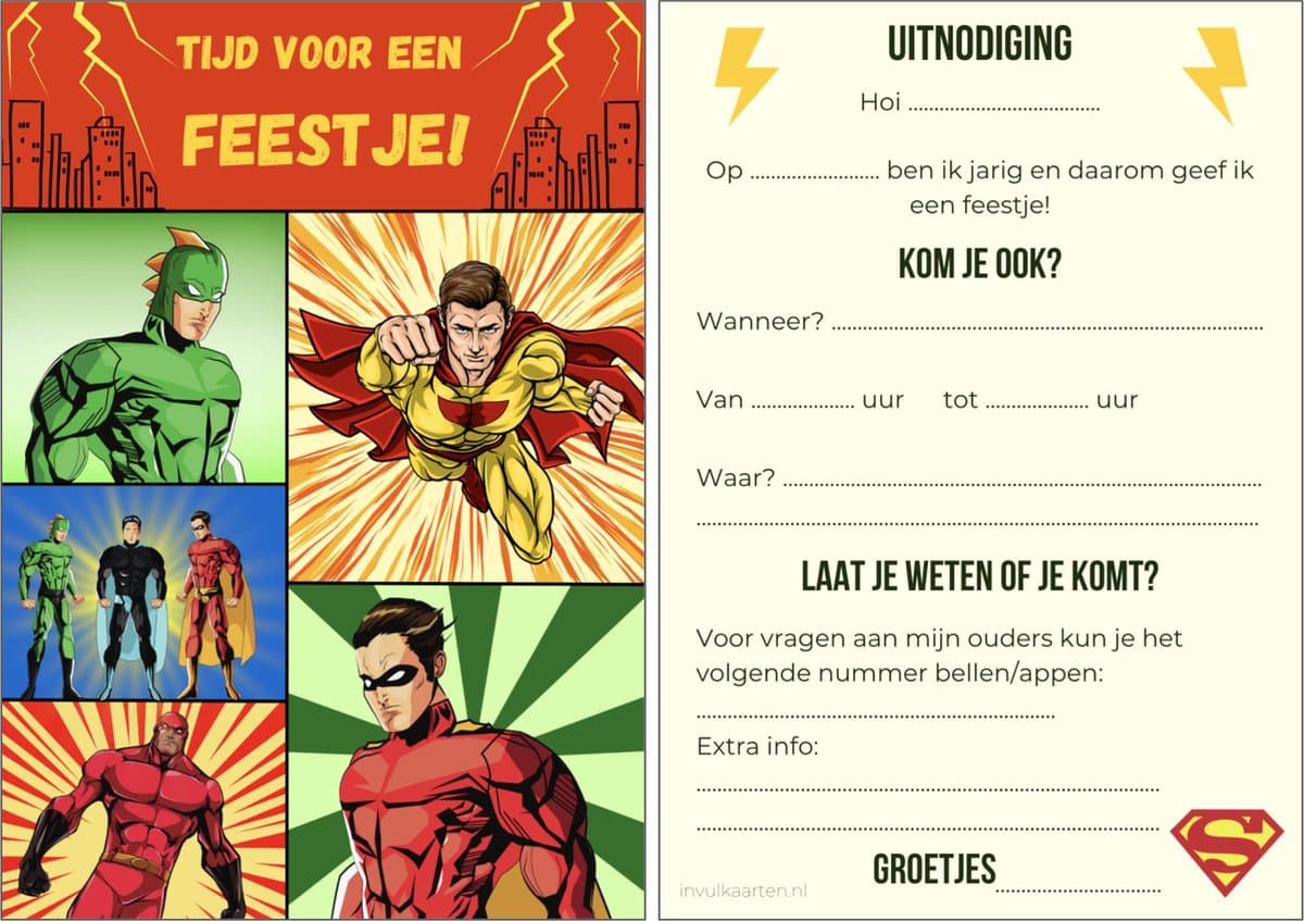 Uitnodiging kinderfeestje | 12 stuks | uitnodigingskaarten | uitnodiging verjaardag | uitnodiging feest | uitnodiging kinderfeestje jongen | uitnodiging feestje | uitnodiging spiderman | uitnodiging batman (EAN: 8720648142437): Waarom ik voor deze...