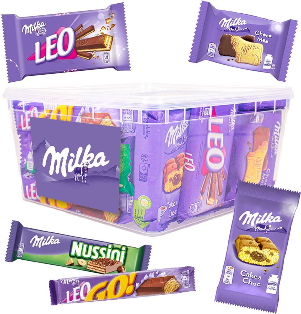 Milka maandpakket - koekjes met chocolade - 28 stuks - 1031g (EAN: 5404038613068)