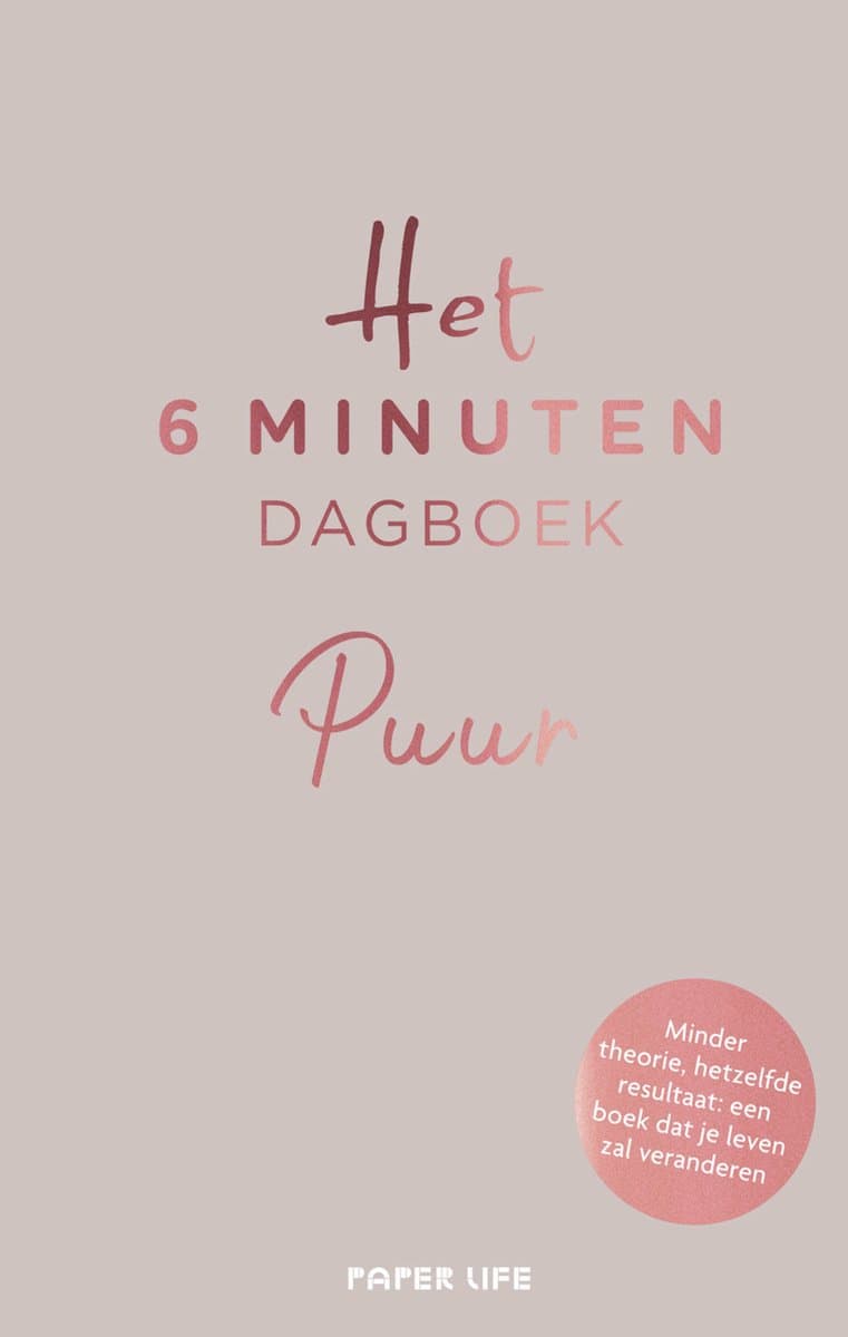 Het 6 minuten dagboek - Puur - Beige (EAN: 9789000389483)